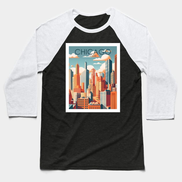 CHICAGO Baseball T-Shirt by MarkedArtPrints